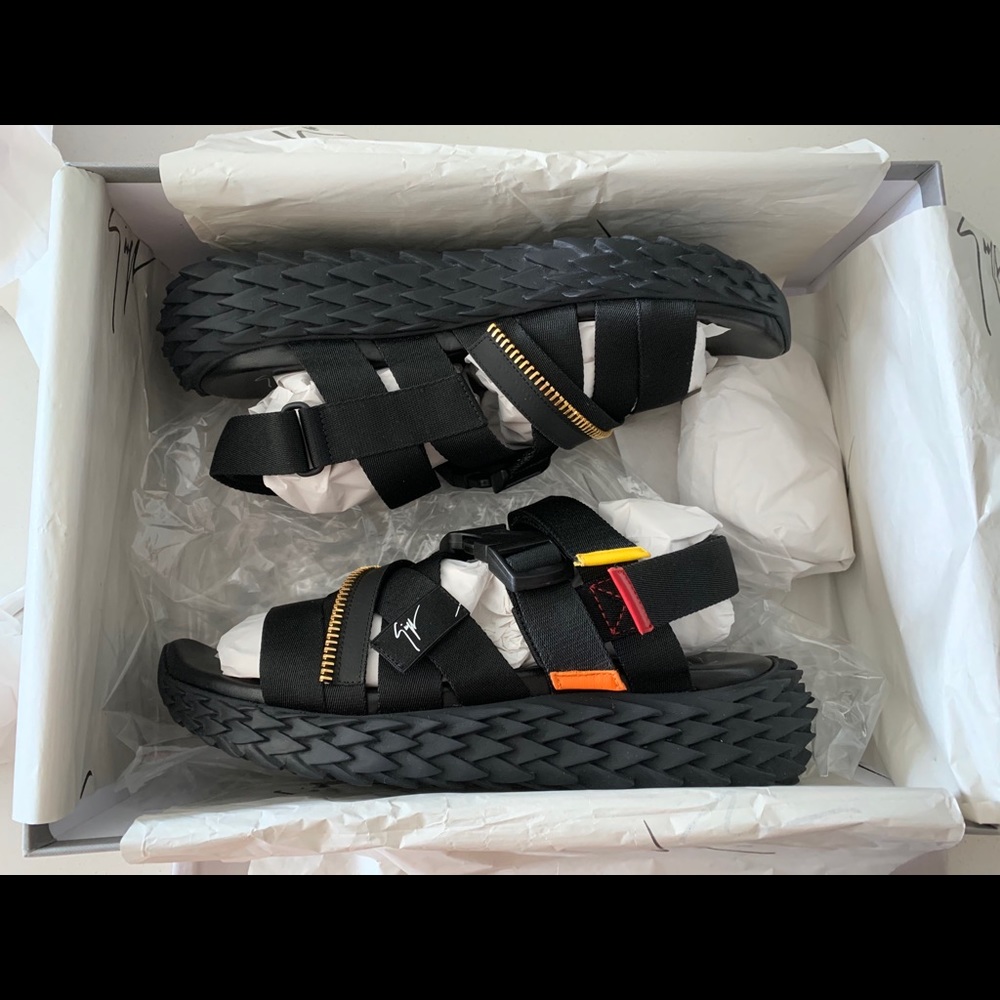Giuseppe Zanotti Men's Mixed Media Sandals